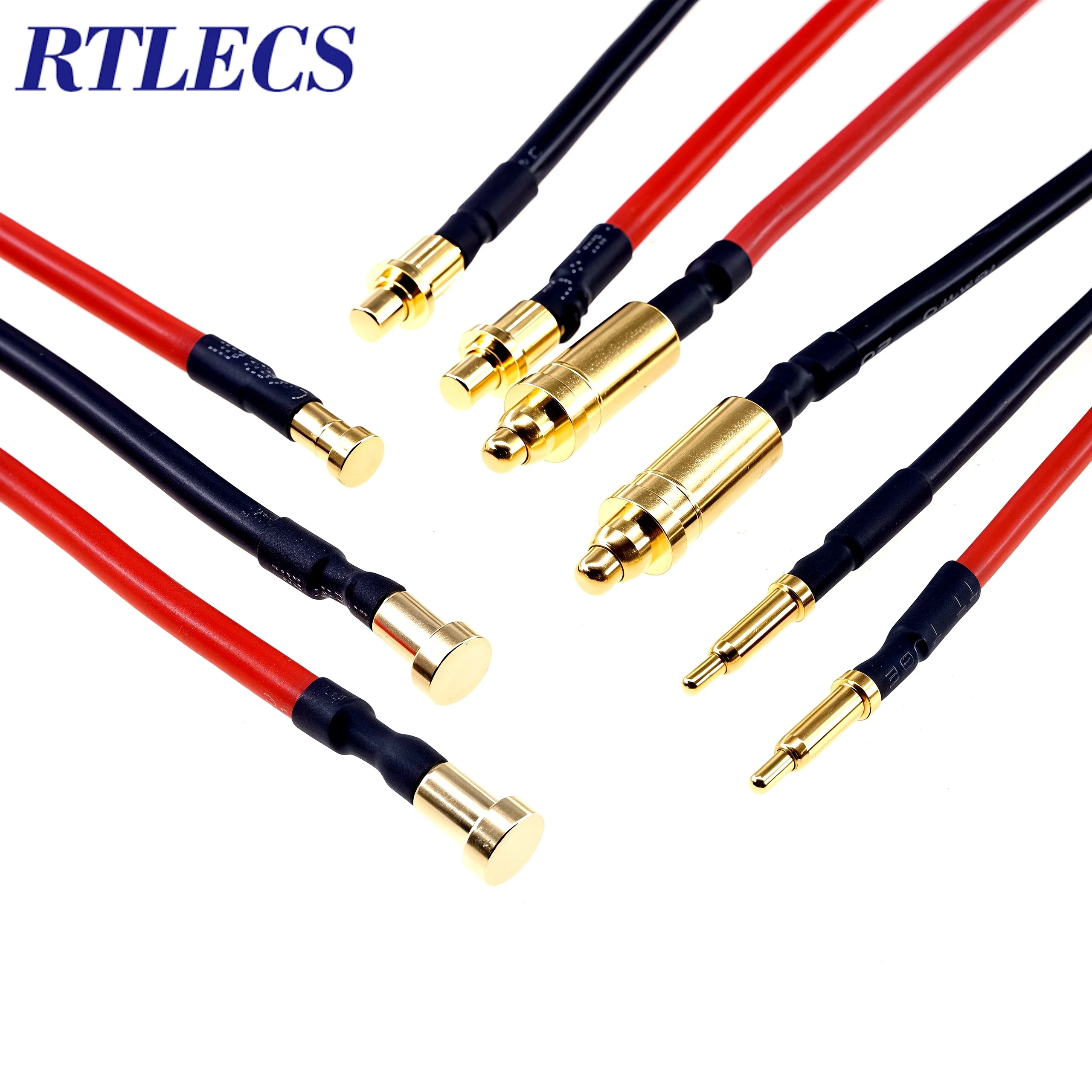 2/5/20pcs High Current Spring Loaded Connector 3-25A Male Female Gold Plated DC Power 16-18AWG Wires Solder Cup Probe Thimble