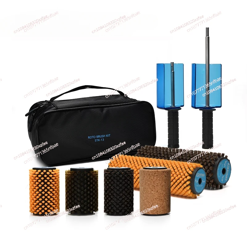 Snowboard wax removal brush set Veneer and double board maintenance Electric roller brush