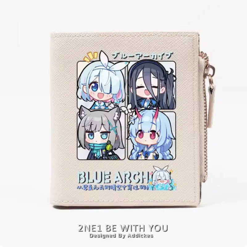 

Anime Blue Archive Zipper Wallet Fold Bag Multi Card Coin Pocket Holder Fashion Kids Wallets Gift