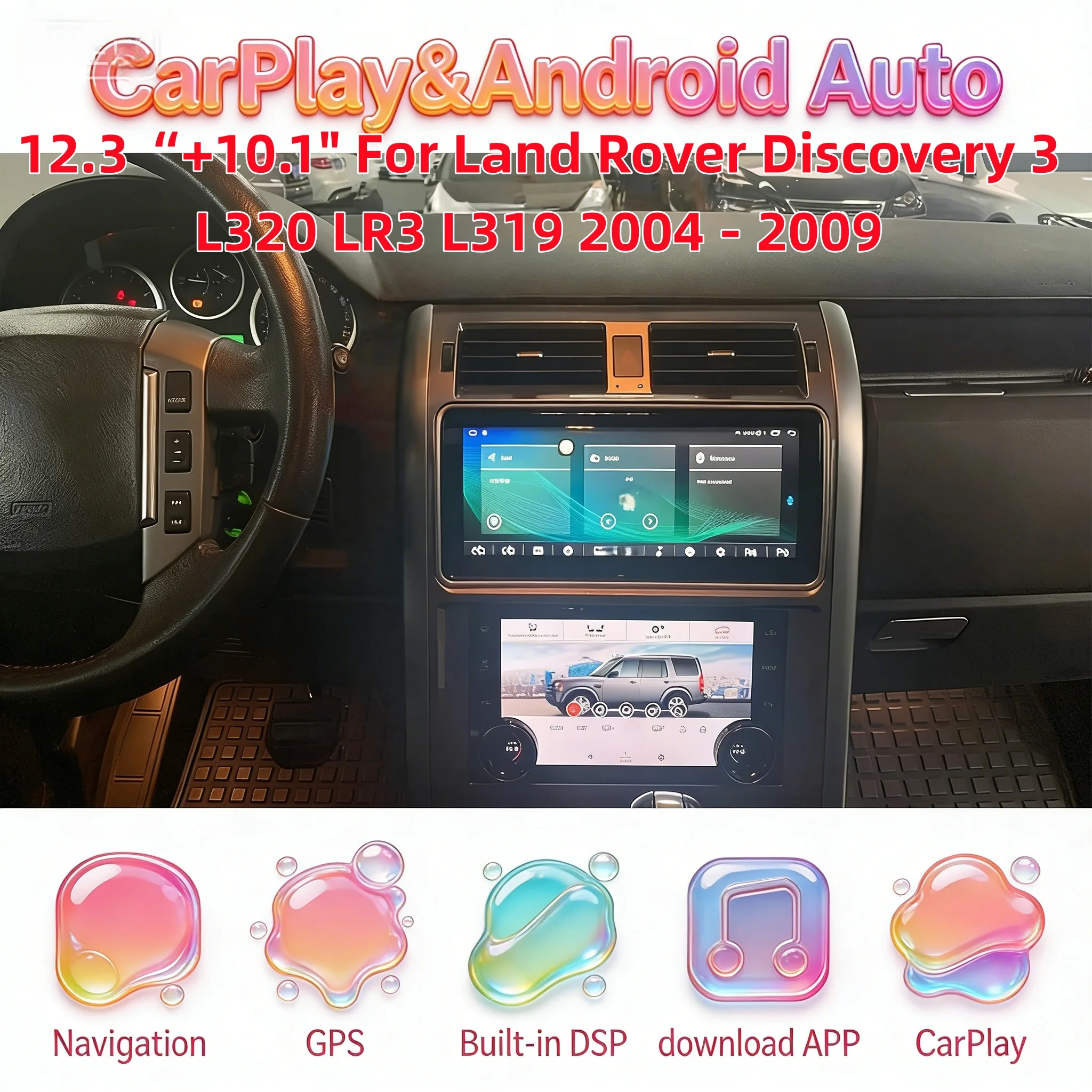 

Мультимедийная беспроводная стереосистема Carplay Android 14, для Land Rover Discovery 3 L320 LR3 L319 2004-2009 навигация Bluetooth