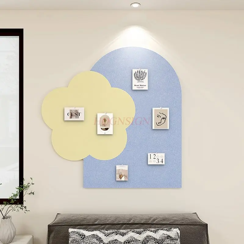 1pcs Felt wall stickers, photos, living room, bedroom layout, creative background, wall decoration panels, no drilling required