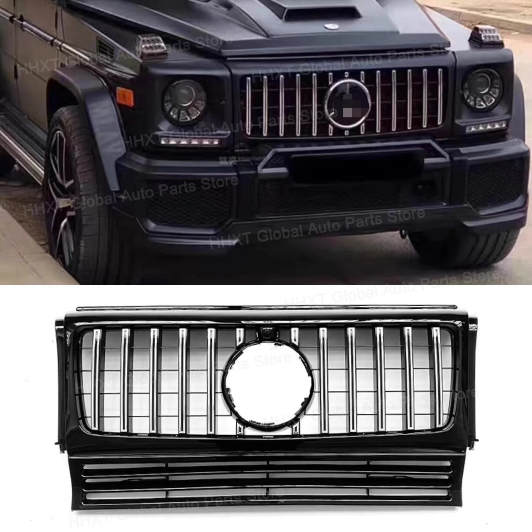 

Решетка для бампера переднего входа для Mercedes Benz G Class W463 G500 G550 G63 G65 G55 AMG 1990-2018 GT R, стильные аксессуары для настройки