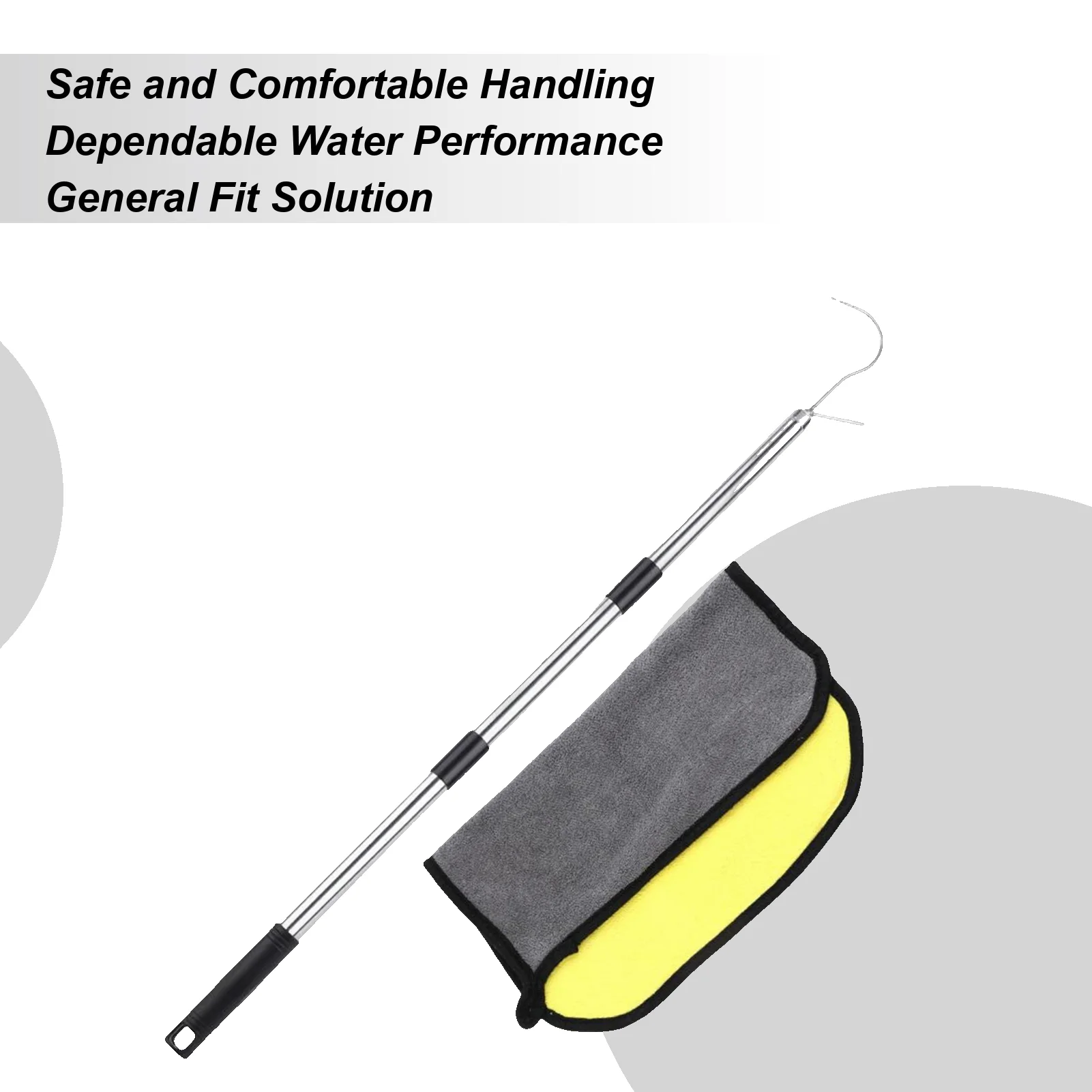 

Pool Vacuum Hook Telescopic Swimming Pool Pole Hook Kit Quick-Release Cleaning Tools Hanger For Skimming Grabbing Debris Removal