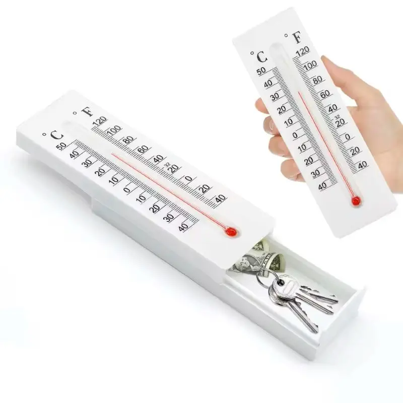Thermometer Hidden Jewely Money Key Container Diversion Box Creative Secret Storage Outdoor Safes Decorate Hide Compartment Case
