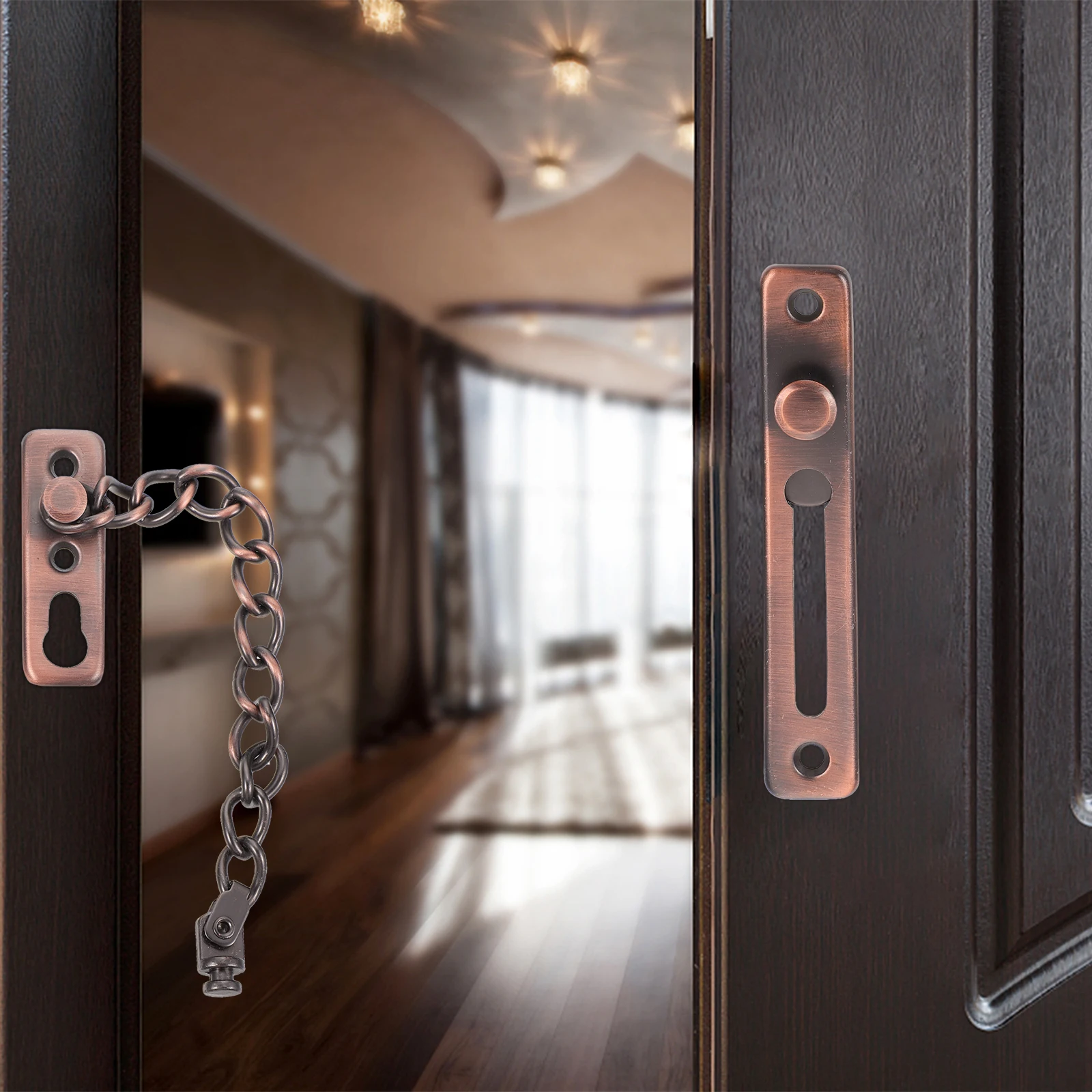 

Anti-theft Door Bolt Lock Security Chain Latch for Doors inside Bolts Locks Guard Stainless Steel
