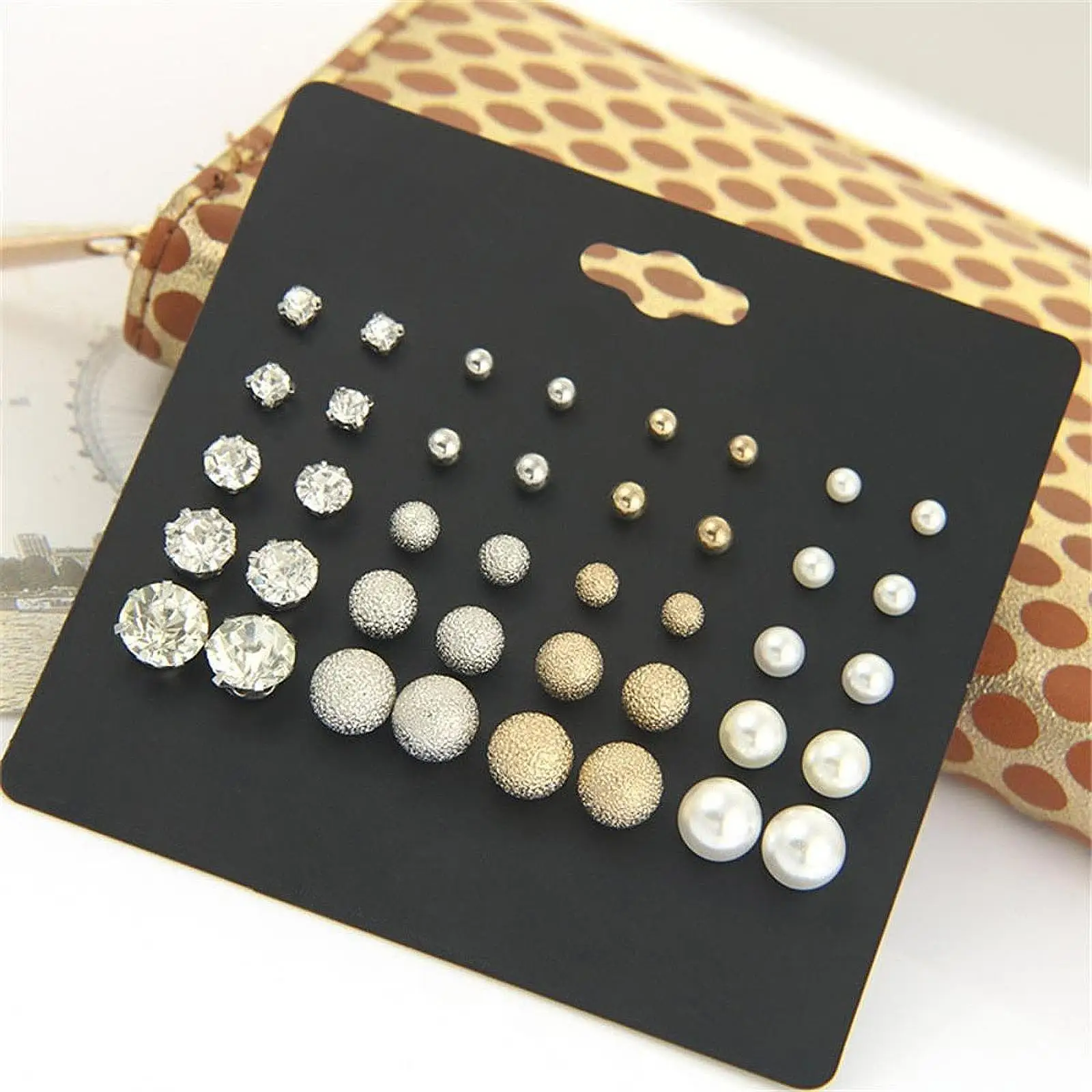 Earrings Set for Women 20 Pairs Multipack Accessories Stud Earrings Fashion for Valentines Day Gifts for Her Work Engagement