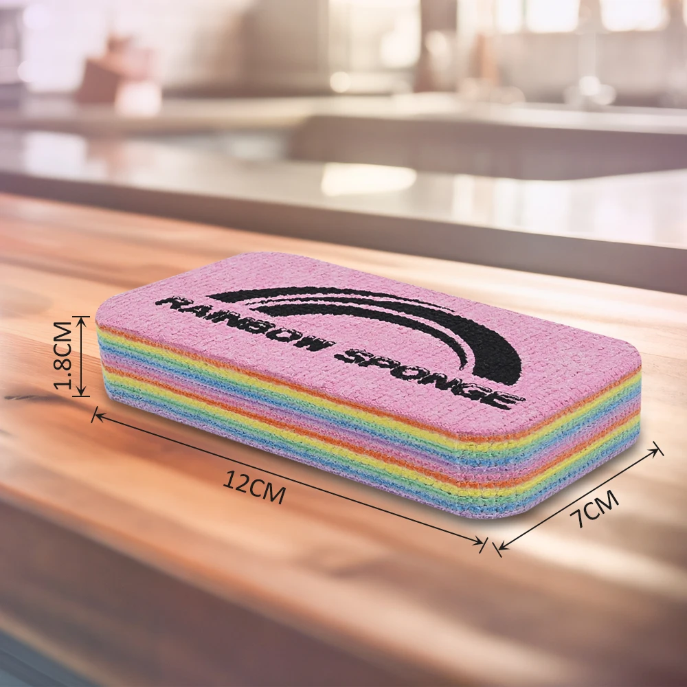 Rainbow Color Fiber Tearable Water-Absorbing Rag Car Cleaning Kitchen Utensils Goods Dishcloth Scouring Pad Towels