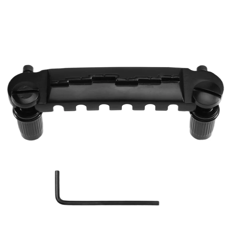 ABJA-Guitar Bridge Tailpiece With Studs Guitar Compensated Ridge Wraparound Combination Bridge For Epi LP Instrument Parts