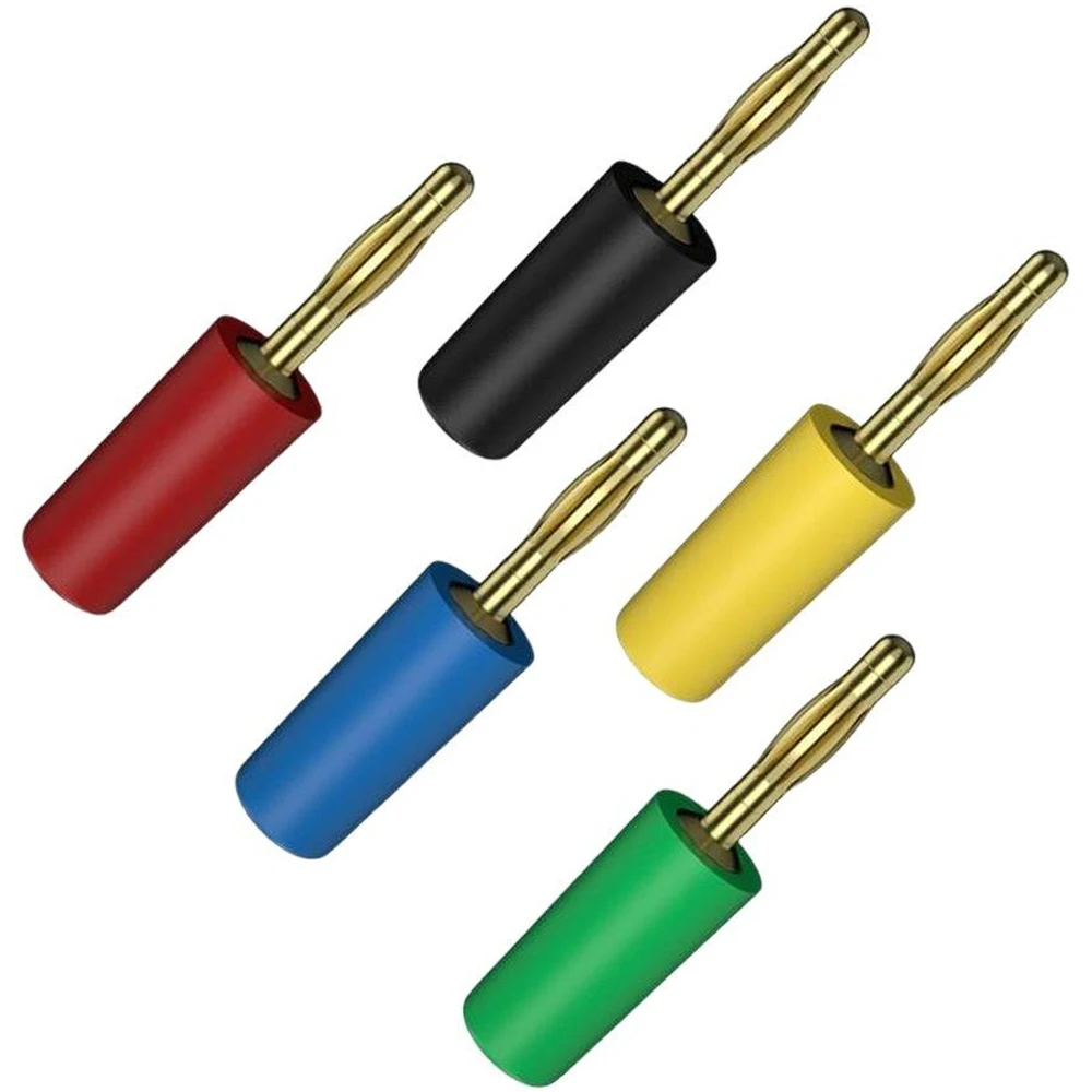 10PCS 2mm Pure Copper Gold Plated Lantern Type Banana Plug Soldering 30Vac‑60Vdc Max 10A Test Connector Terminal for Test Lead