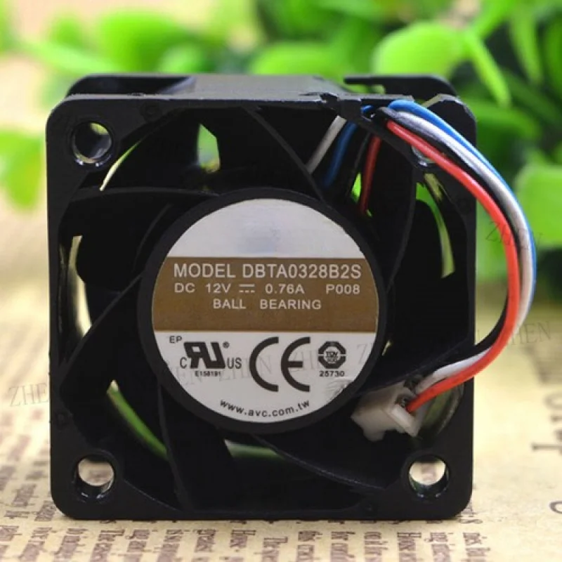 Y    1PCS New FOR  AVC DBTA0328B2S DC12V 0.76A 4CM 4-Pin Dual Ball Cooling Fan # QW.
