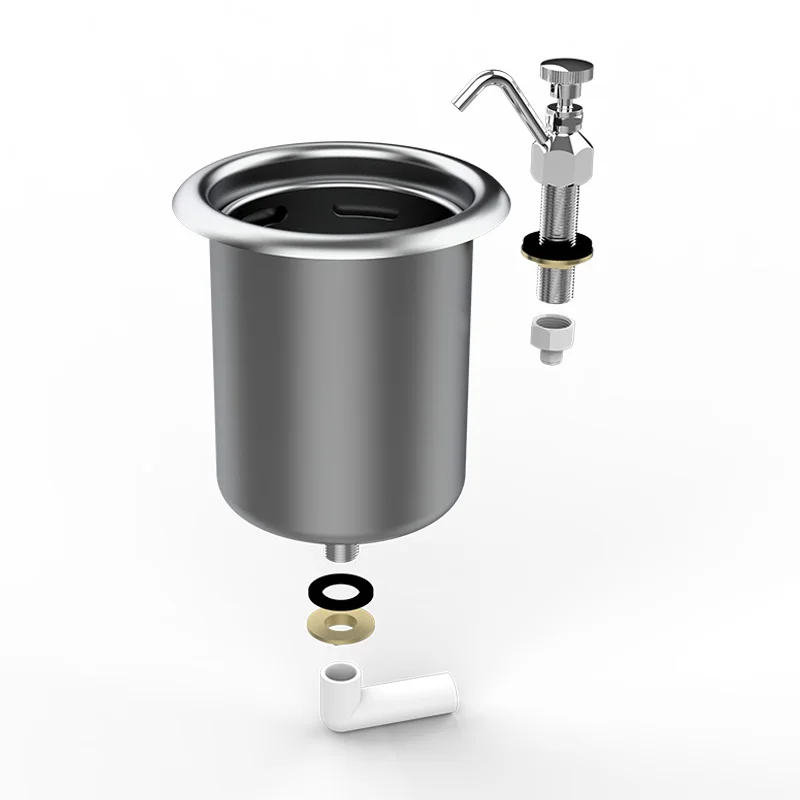 

Bar counter continuous water faucet coffee shop long-lasting water set 304 stainless steel rinse spoon fork continuous