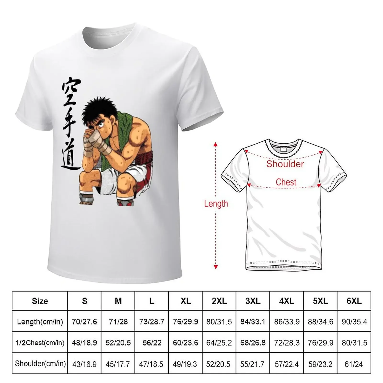 Hajime no ippo : Serious ippo T-Shirt heavyweights summer clothes blacks plus sizes mens t shirt