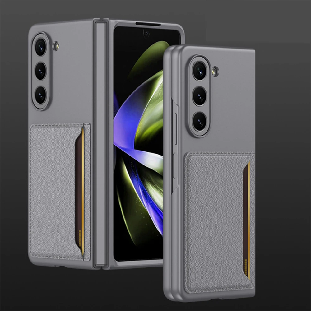 

Ultra-thin Folding Screen With Card Bag Phone Case For Samsung Galaxy Z Fold5 Phone Accessories