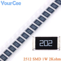 100pcs/20pcs 2Kohm 2512 SMD Chip Resistor 1W 2K ohm 202 2KR Resistance 5%