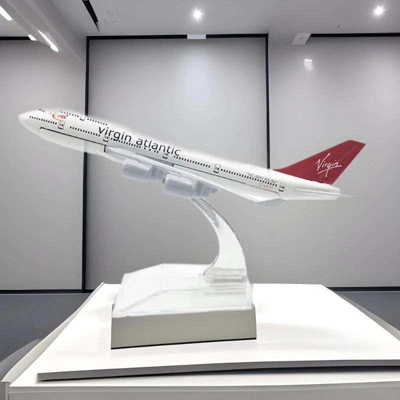 

Home Decor 1/400 Scale Alloy Aircraft B747 Virgin Atlantic 16cm Plane B747 Model Decoration Gift for Collections and Displays