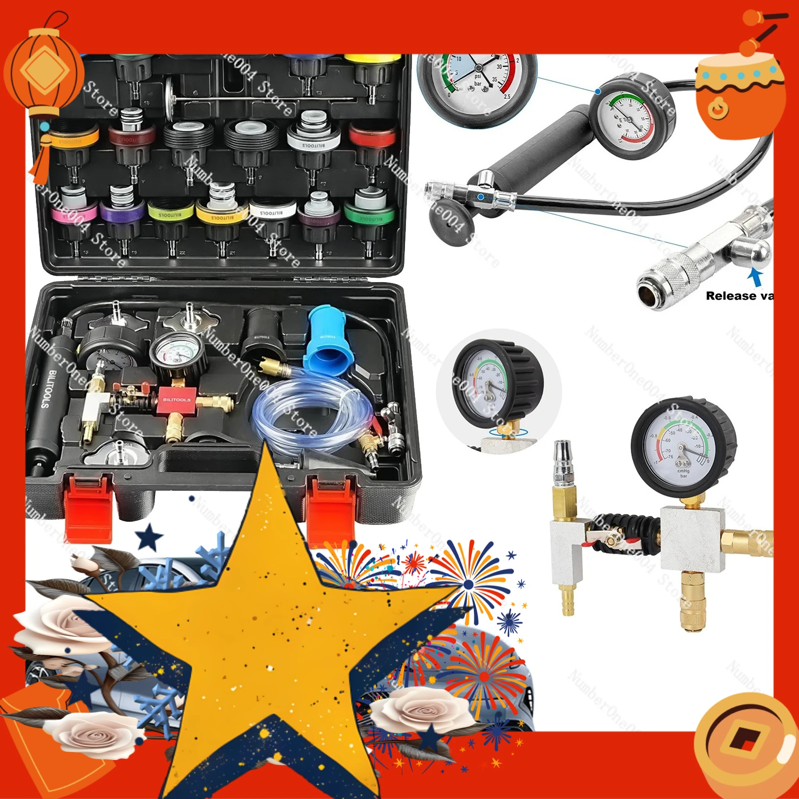 Radiator Pressure Tester - For Universal Fit Radiator Pump Pressure