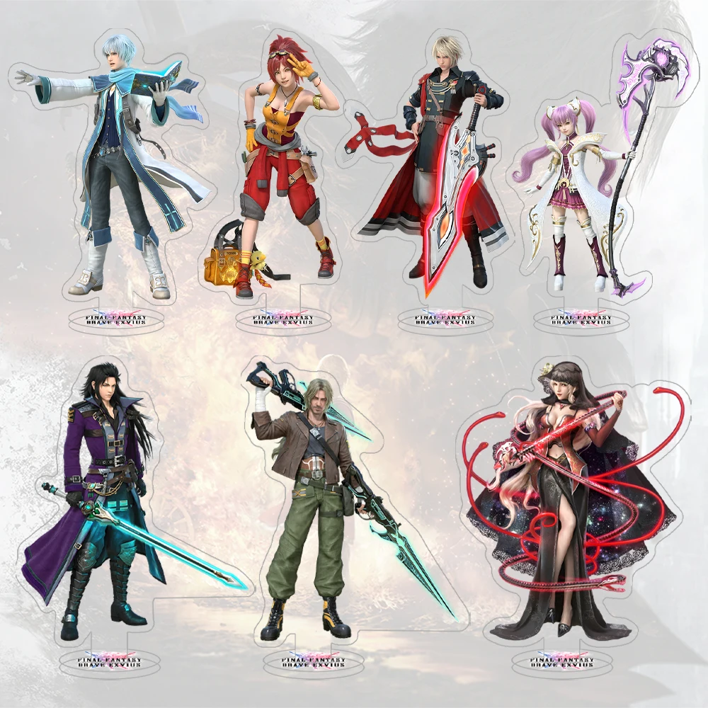 Final Fantasy Brave Exvius FFBE Acrylic Stand Figure Ayaka Reberta Jake Sakura Lasswell Johnny Vera Game Keychain Ornament Gift