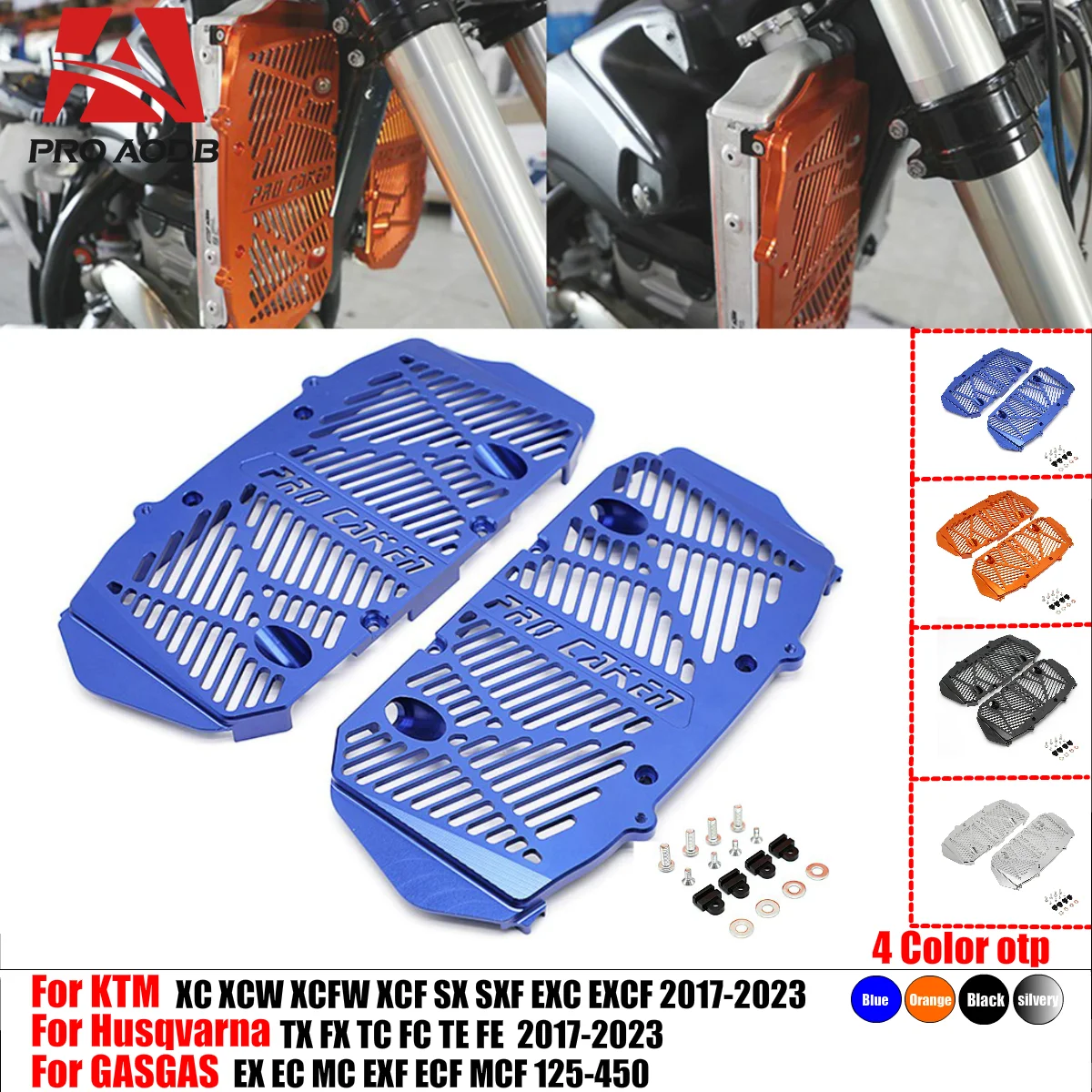 Radiator Grille Guard Grill Protector Cover For KTM EXC EXC-F SXF Husqvarna TC FC TE FE 150-450 2019-2023 Motorcycle Accessories