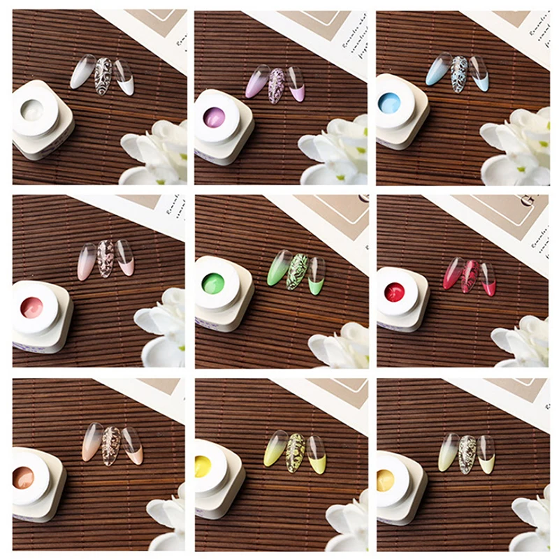 1 Stück Pat Painting Gel Nagellack Farbverlauf Semi Permanent Soak Off UV LED Nail Art Gelpoliermittel Lacke für Nail Art Design