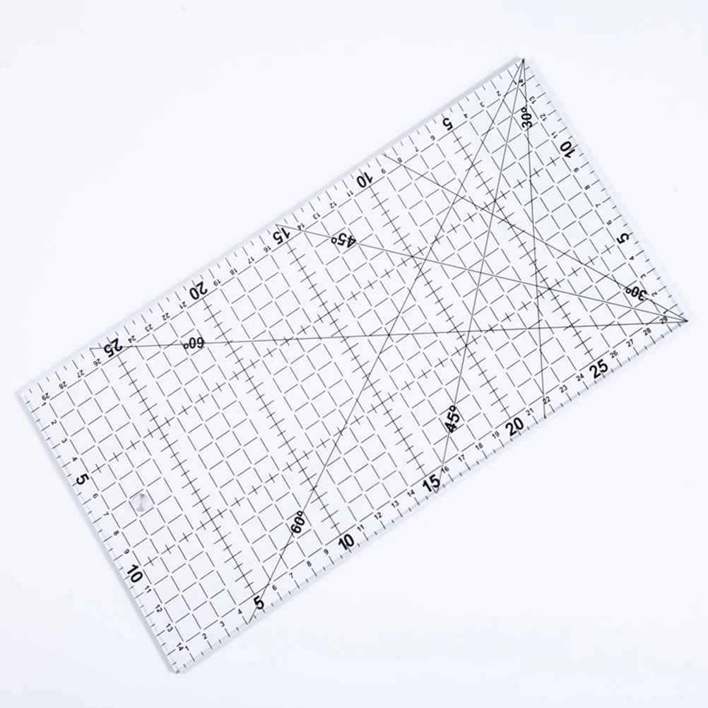 

Black Acrylic Square Ruler 15x30cm Accurate Scale Transparent Thin Clear Lines Sewing Fabric Cutting Craft Tool