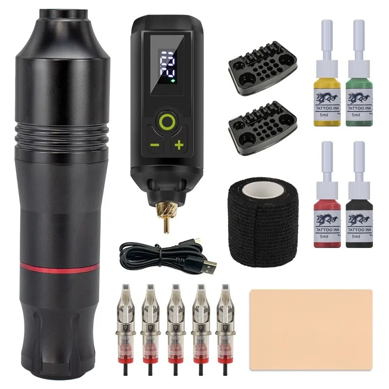 

Wireless Tattoo Guns Full Kit Professional Permanent Makeup Devices Battery Tattoos Machine Set Portable Tattoos Machines Kits