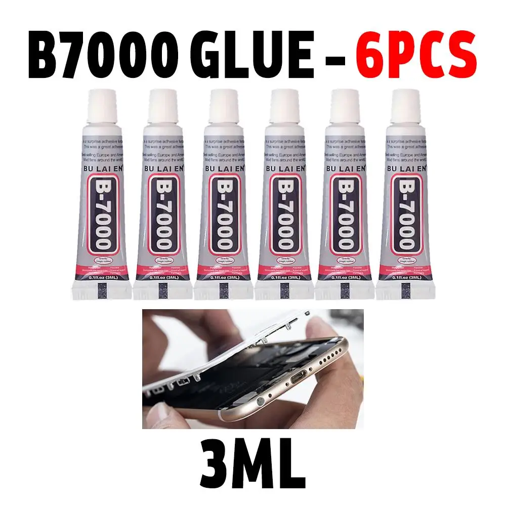 

1/6pcs B7000 3ml Mobile Phone Touch Screen Super Glue B-7000 Adhesive Telephone DIY Glue Repair Point Diamond Jewelry Glass Glue