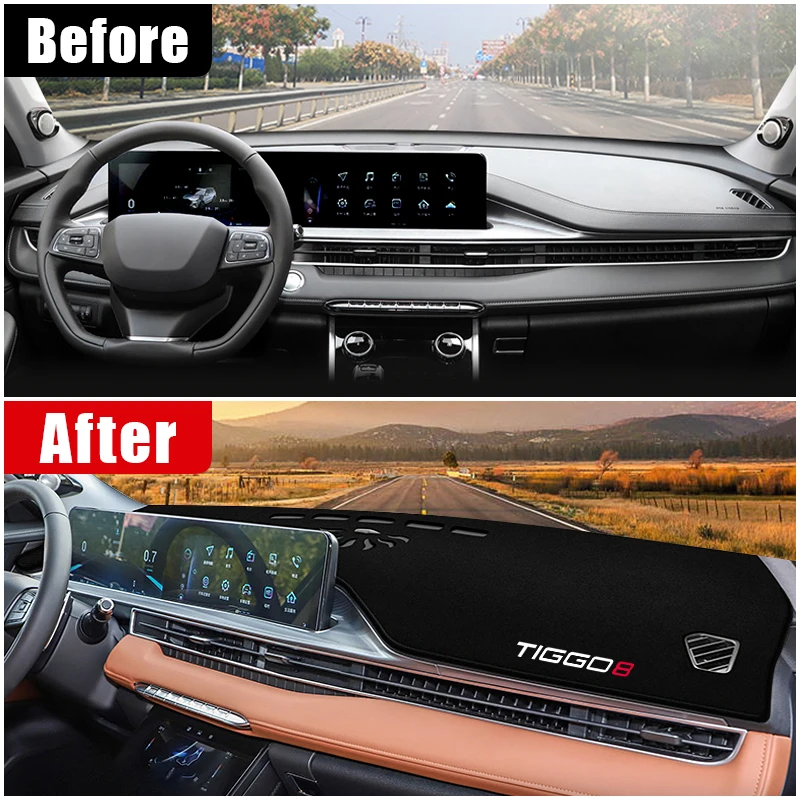 For Chery Tiggo 8 Pro Max 2021 2022 2023 Tiggo8 Pro Car Dashboard Cover Dash Mat Sun Shade Non-slip Pad Anti-UV Accessories