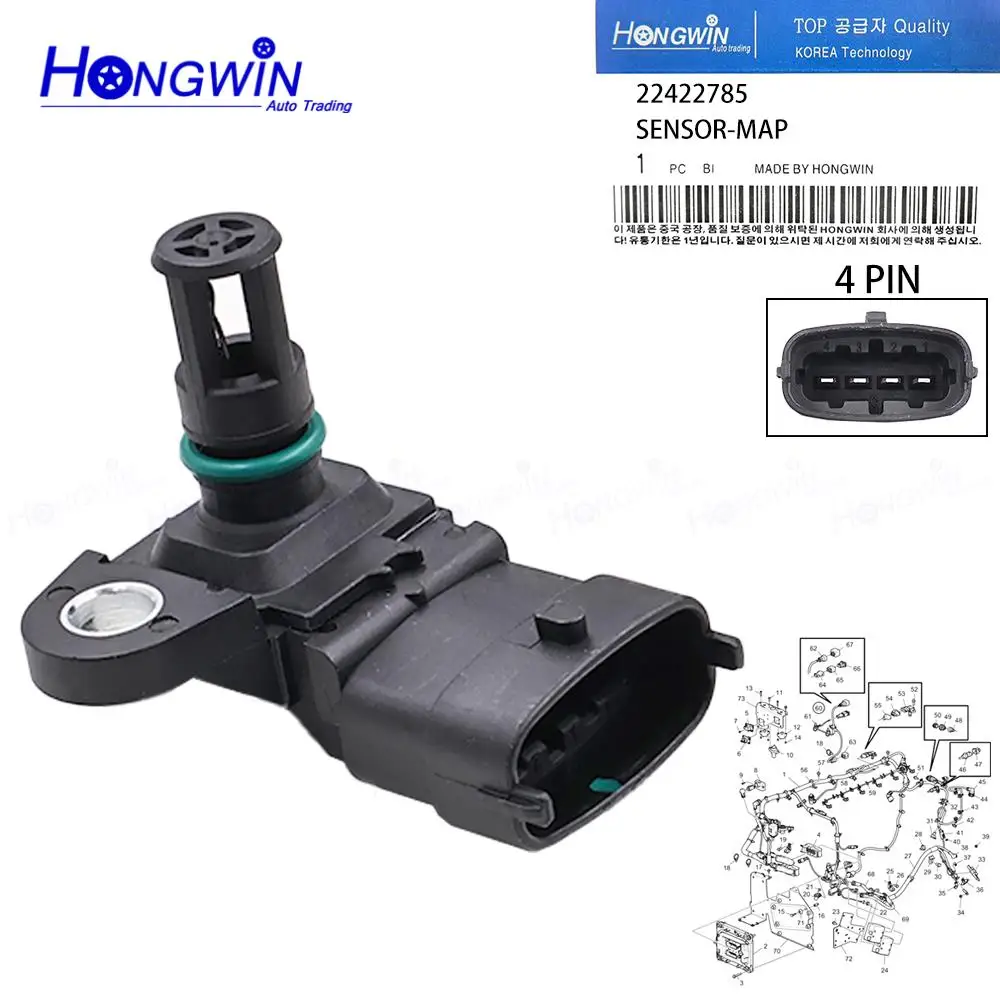 22422785 A2C96053500 Novo sensor de mapa de pressão absoluta coletor para Volvo Penta Volvo Truck D11 D13 20450639 22329559 21097978