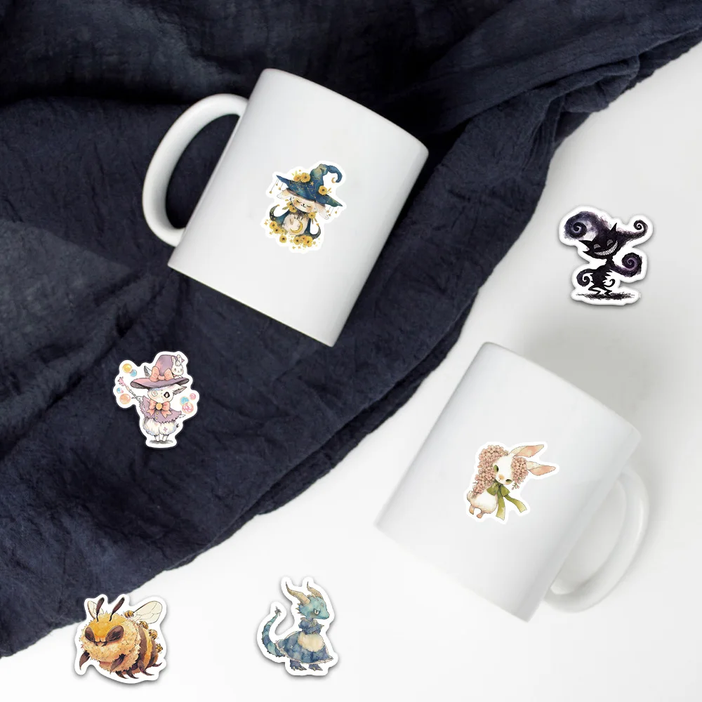 50PCS Cute Abstract Fun Cartoon Monster Graffiti Stickers Laptop Refrigerator Phone Water Cup Skateboard Decoration Stickers