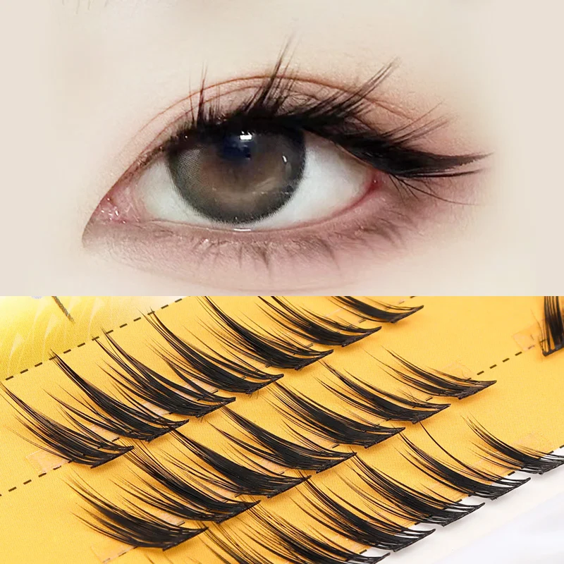 Grafting World Fox Style False Eyelashes European American Tail Elongated Little Devil Ancient Style Slanted Flying  Eyelashes