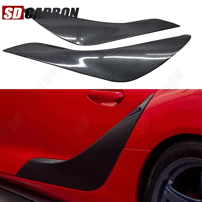 

For Toyota Supra A90 A91 MK5 2019+ Carbon Fiber Rear Bumper Side Splitters Flaps Apron Side Fender Vents Door body kit