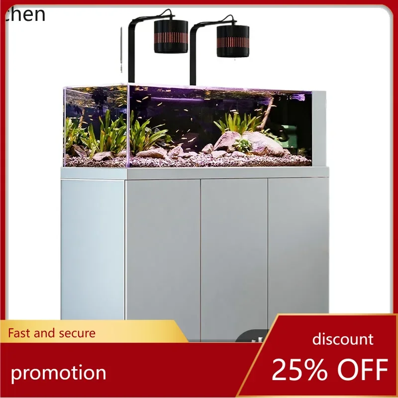 

HT original ecological stream tank fish tank, native tank, ultra-white glass bottom filter fish tank