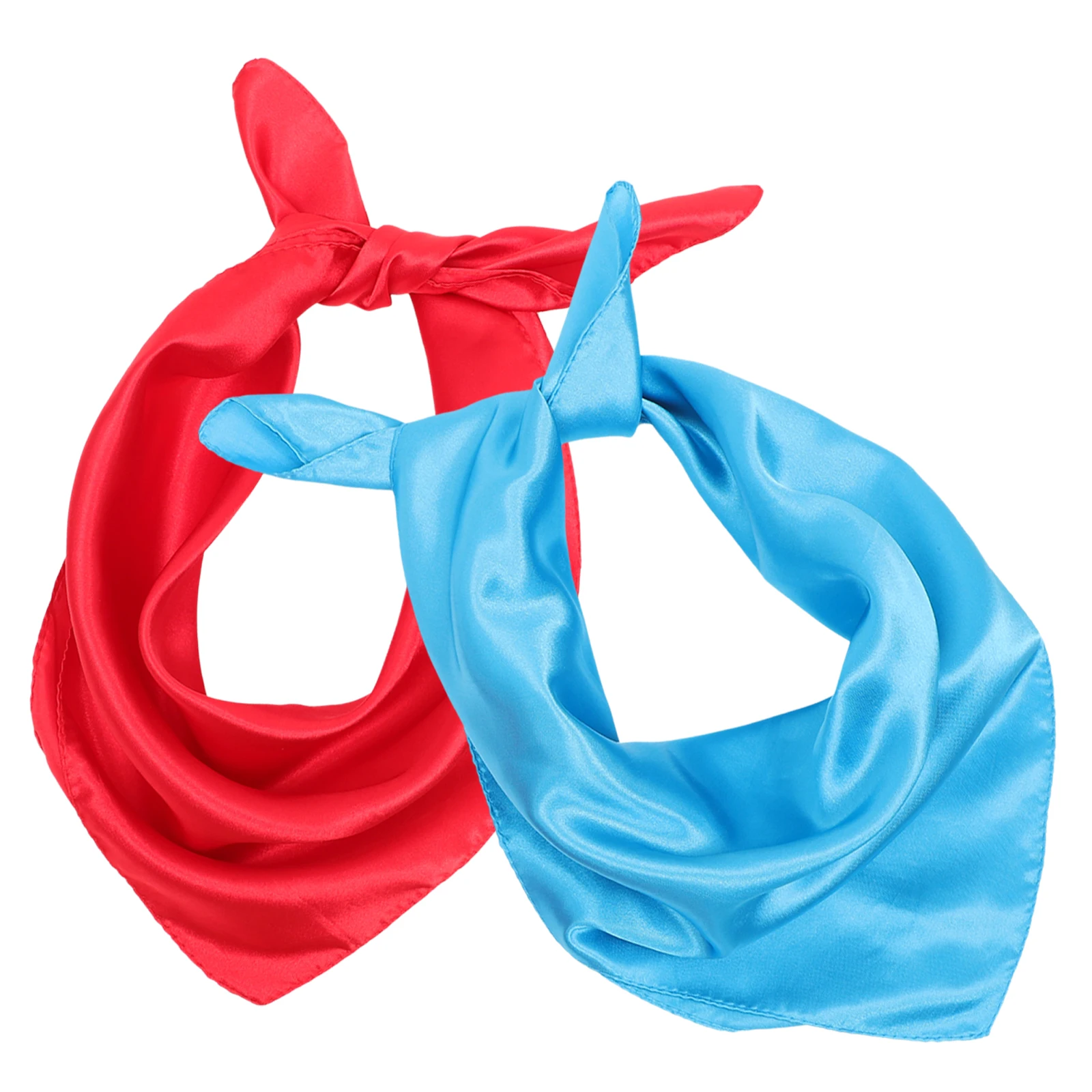 2 قطعة أوشحة الرقبة الحلوى لسيدة وشاح للرقبة المرأة الصلبة الملونة وشاح عصري خفيف الوزن البوليستر التبعي