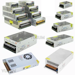 VUSUM 5V Switching power supply 2A 6A 10A 20A 30A 40A 50 60A 72A LED Strip Lights Switch  Transformers WS2812B WS2801 LED Strip