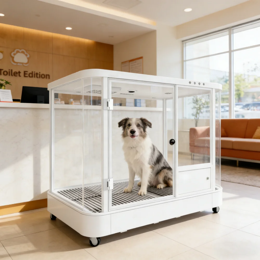 Intelligent Dog Cabin, Upgrade From Traditional Pet Cage, Odor Removal, Circulating Fresh Air System, Pet-Friendly Design