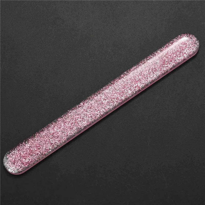 AA20-4X 유리 네일 파일 크리스탈 네일 샤이너 나노 미니 버퍼 블록 (휴대용 케이스 포함) 천연 손톱용