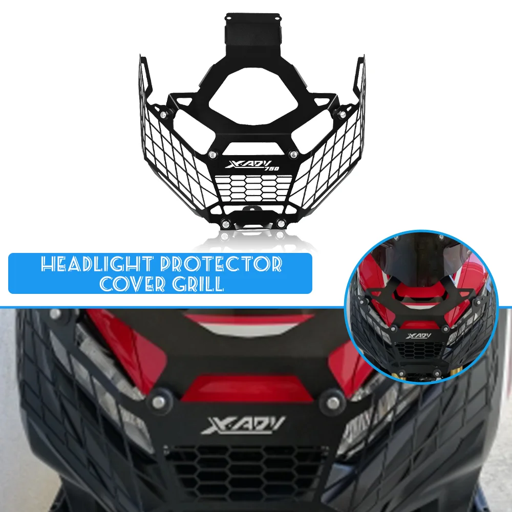 FOR HONDA X-ADV 750 2017-2020 2019 2018 XADV 750 Scooter Headlight Headlamp Grille Shield Guard Cover Protector 2023 2022 2021