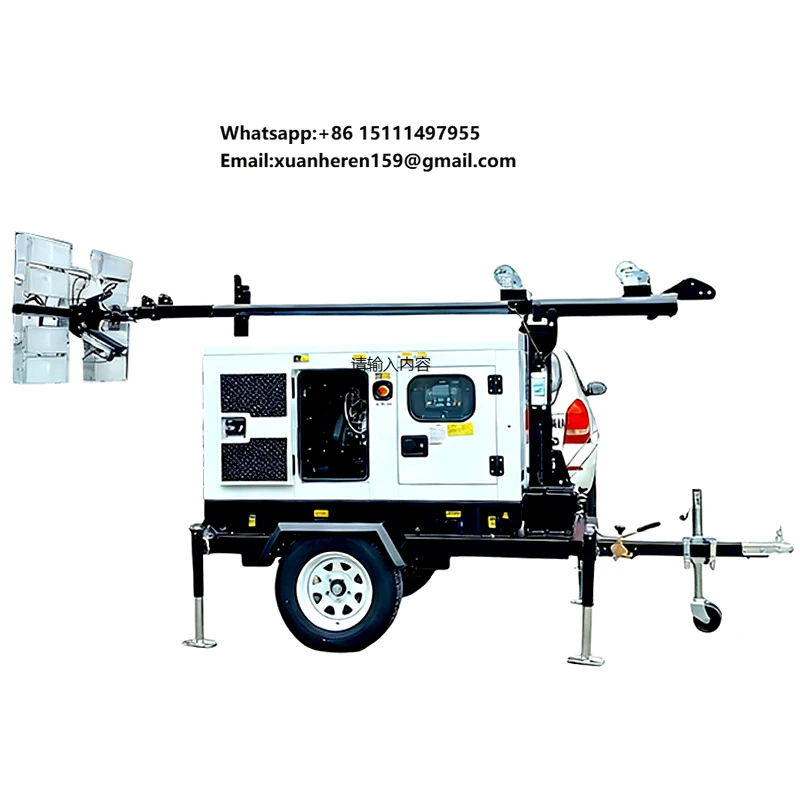 Professional Height Adjustable Mobile Light Tower for Stadium & Football Field Applications