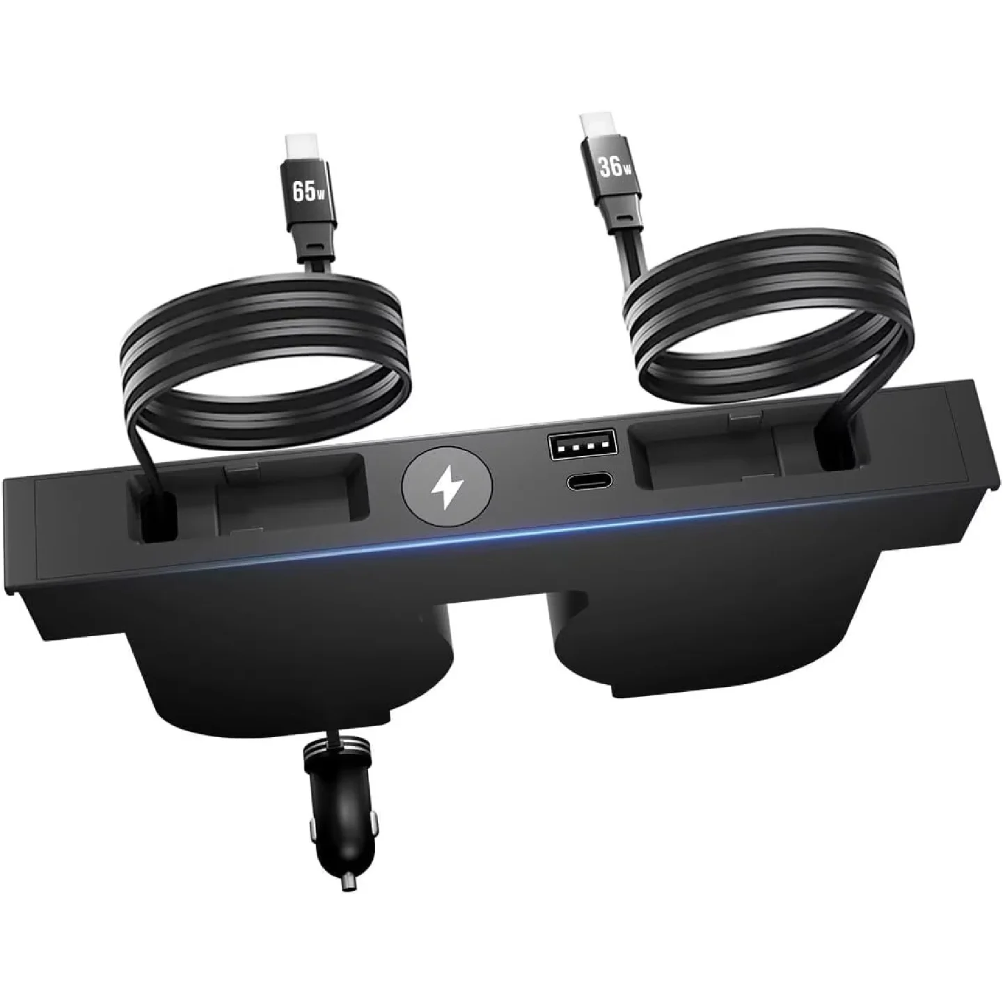 USB Hub for Tesla Model Y/3 Highland 2025 Accessories,  Hidden Console Phone Charger Hub Compatible with Apple Watch
