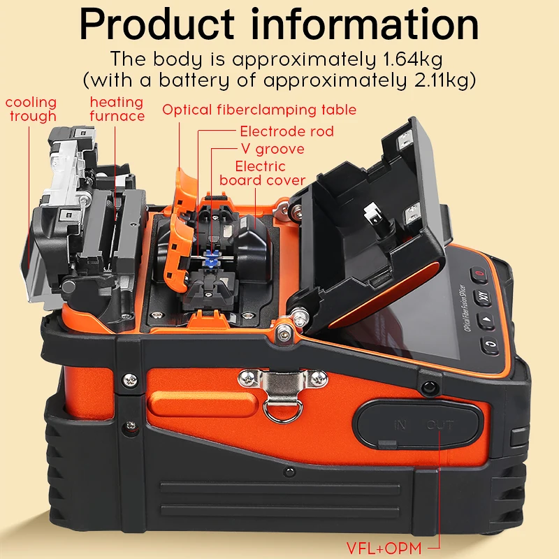 

COMPTYCO AI-9/AI-20/AI-30 Fiber Optic Fusion Splicer Multilingual FTTH 6 Motor Optical Fiber Fusion Machine Built-in OPM and VFL