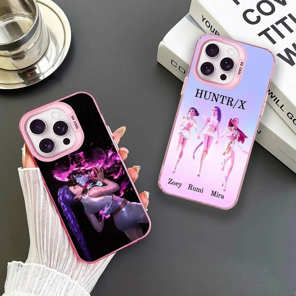 

d-Demon Hunters-l Phone Case For iPhone17,16,15,14,13,12,11 Plus,Pro Max Pink Matte Shockproof Cover