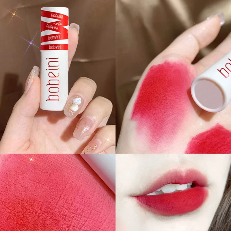 8色ウォーターグロスミラーベルベットリップグロス、持続性のあるウォータープルーフマット、滑らかなヌードブラウンリップカラーホリデーギフト、韓国スタイル