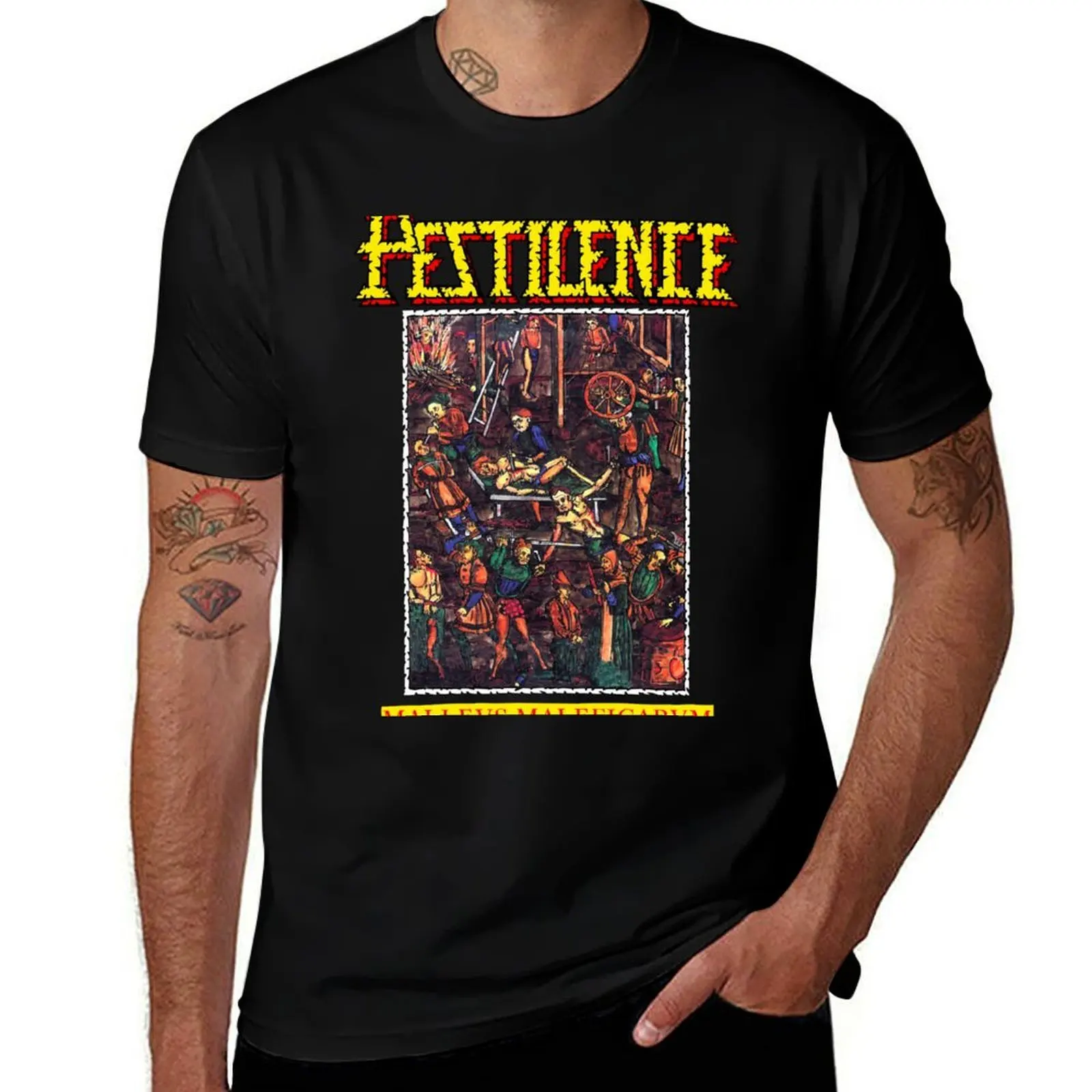 

Mallevs Maleficarvm y Pestilence - Classic Old School Thrash Death Metal T-Shirt Sun Protective Outdoor Tee Top