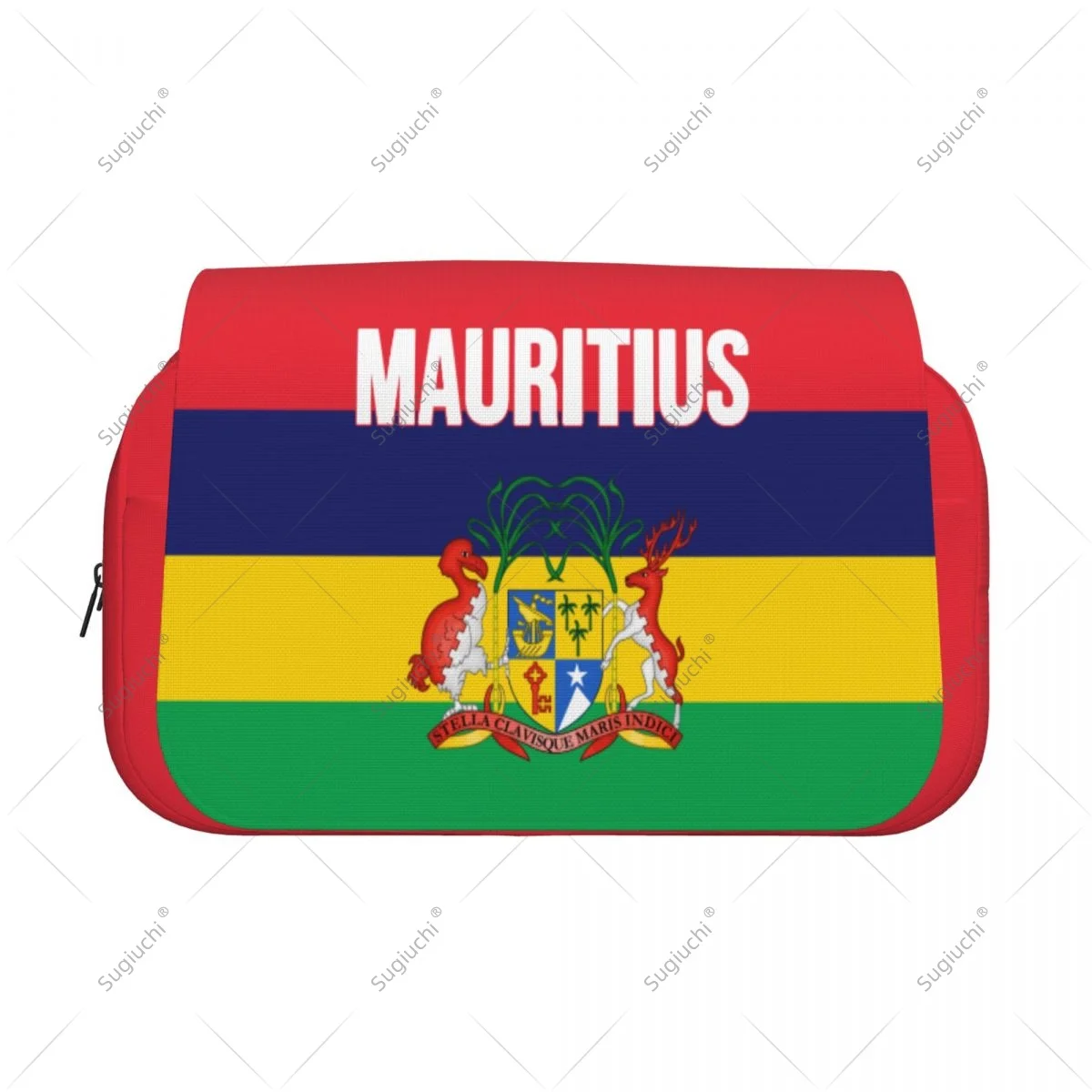 Pencil Case Scissors Bags 3D Mauritius Flag Double-layer Oxford Cloth Stationery Storage Pen Box Case