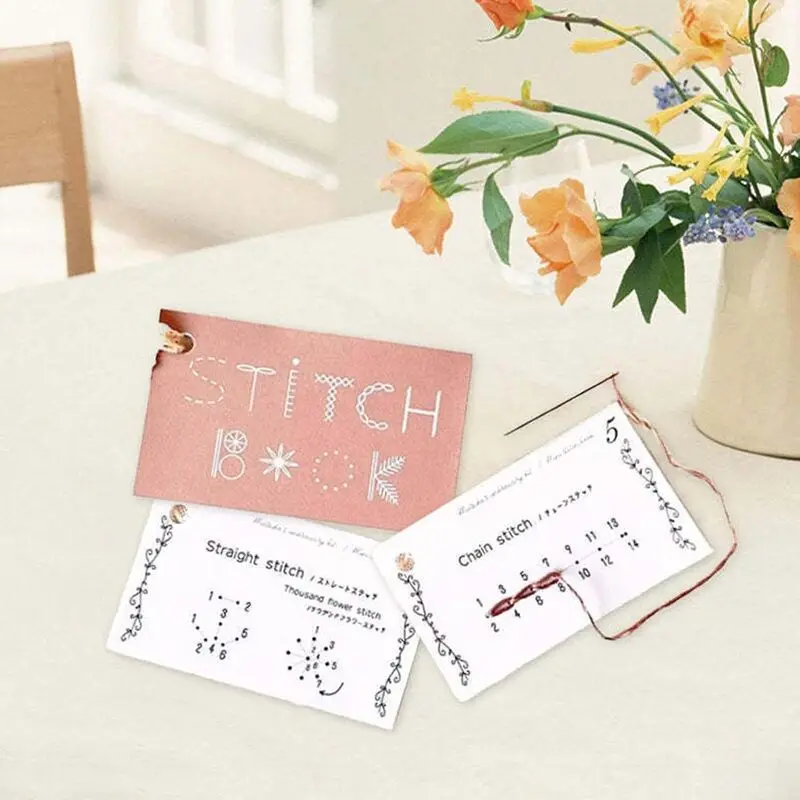 1Pcs Creative Sewing Book Beginners Sewing Skills Card Manuals Handmade Sewing Pattern Set Lift Your Sewing Skill For Embroidery