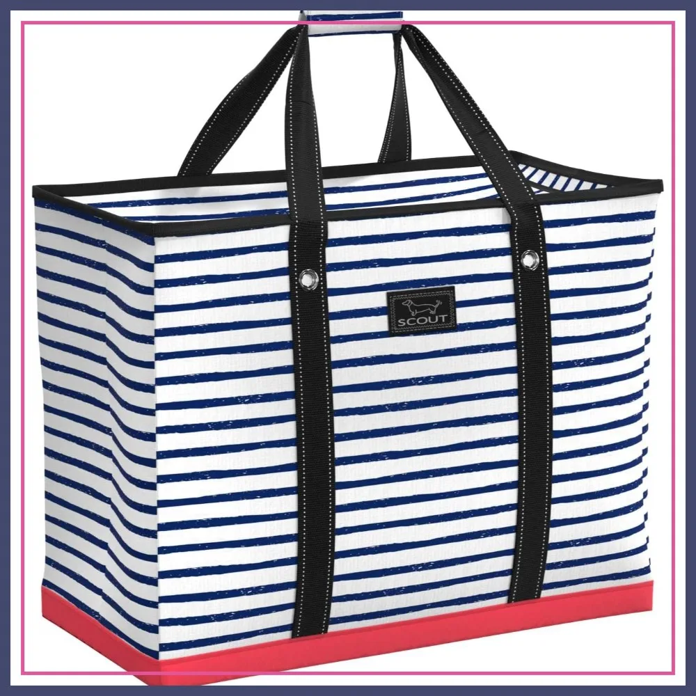

Water-Resistant Zip Tote for Beach, Pool & Travel - Durable Lightweight Storage Bag, Zips Shut