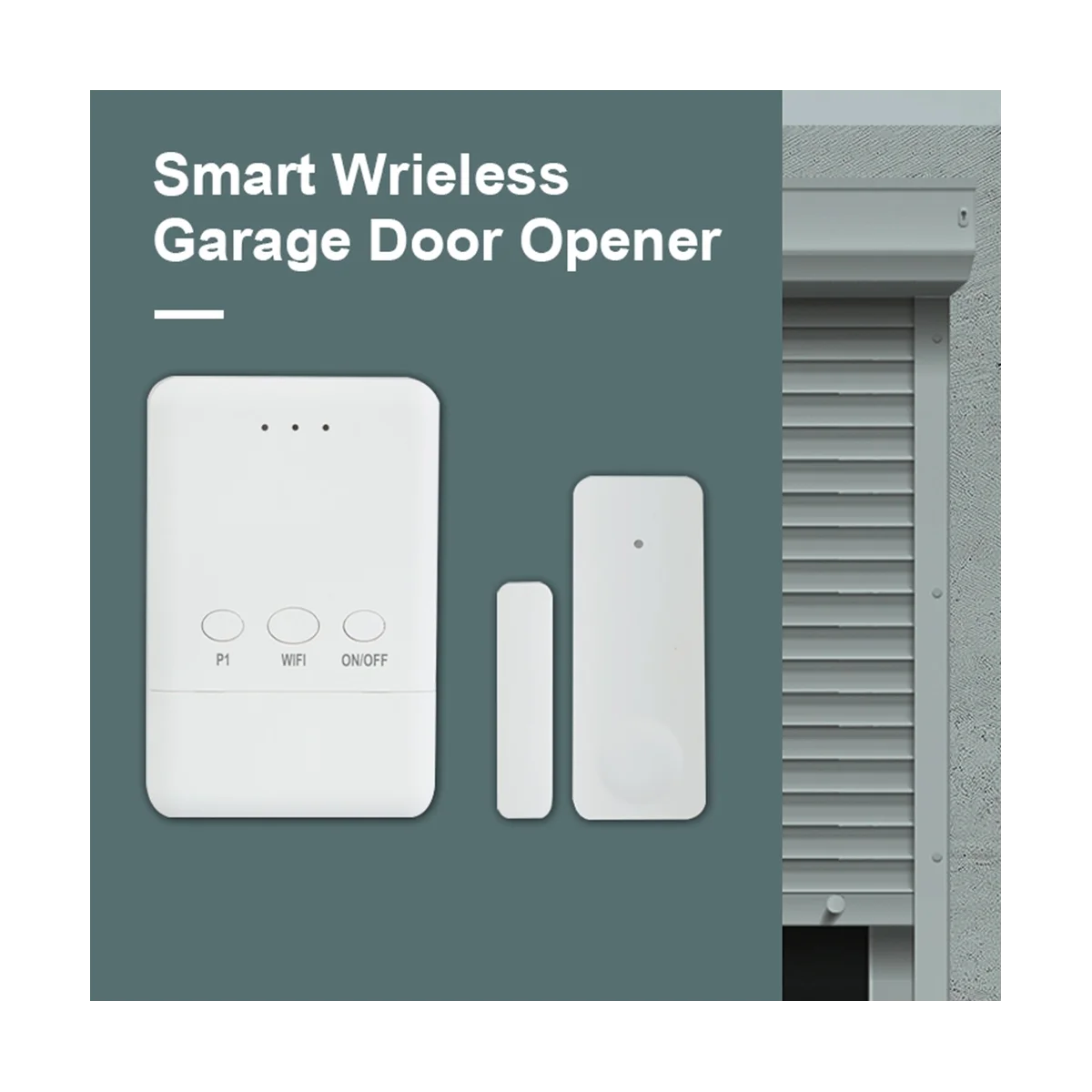 Tuya WiFi Smart Garage Door Opener Wireless 433MHz Door Sensor for Alexa Google Home for Warehouse Garage(US)