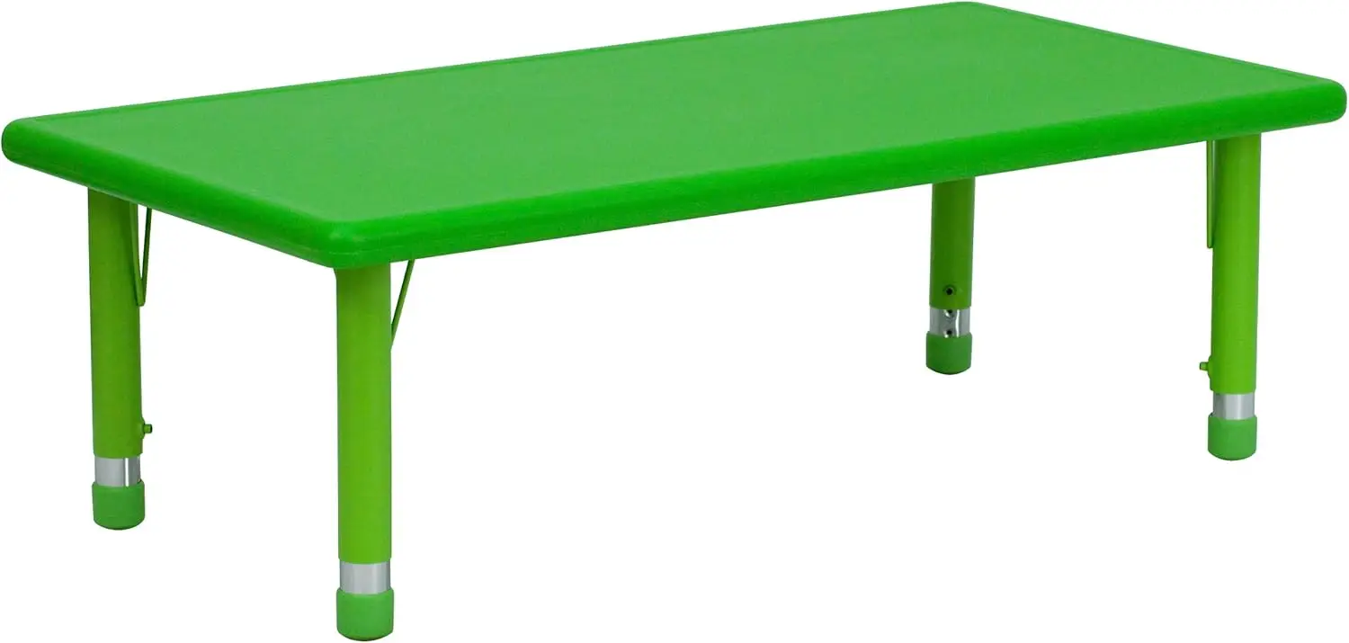 

Green Adjustable Kids Activity Table 24x48 Inch for Classroom Home Playroom