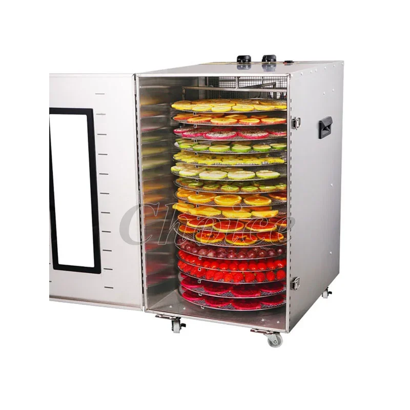 16 Layer Commercial Professional Fruit Food Dryer Stainless Steel Food Fruit Vegetable Pet Meat Air Dryer Electric Dehydrator