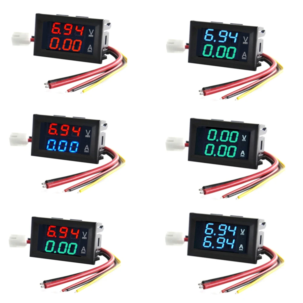 Hohe Qualität DC 100V 10A Voltmeter Amperemeter Blau + Rot LED Amp Dual Digital Volt Meter Gauge